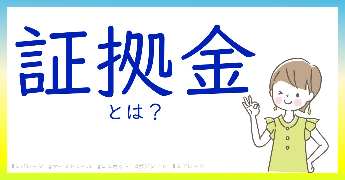 証拠金とは！？今さら聞けない初心者がしっておくべきポイントをわかりやすく解説