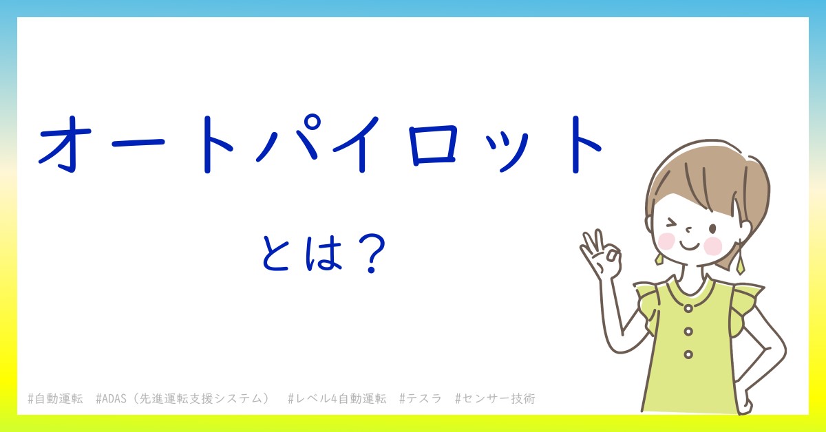 オートパイロットとは！？今さら聞けない初心者がしっておくべきポイントをわかりやすく解説